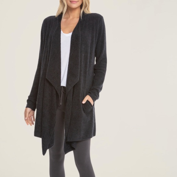 Barefoot Dreams Navy Blue CozyChic Lite Drape Front Island Wrap Size L/XL - Picture 1 of 8